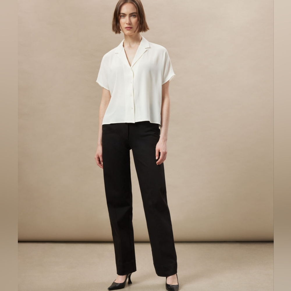 Frank & Oak Jane straight leg pant in smoky green (size 4)